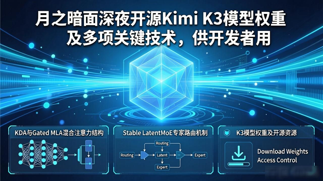 Kimi K3正式开源：2.8万亿参数模型权重、技术报告同步发布__Kimi K3正式开源：2.8万亿参数模型权重、技术报告同步发布